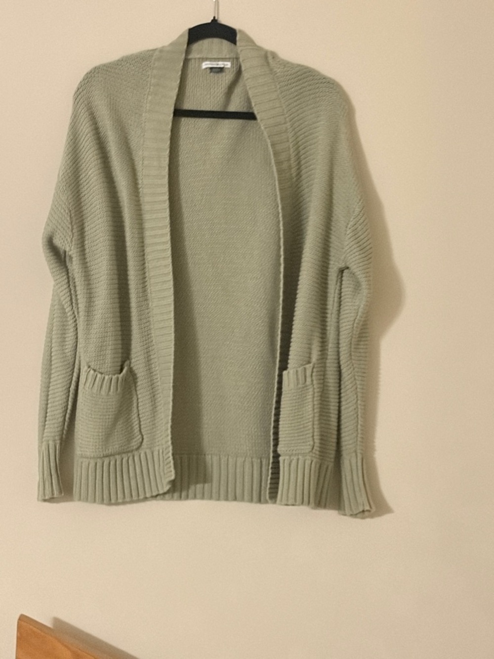 American Eagle Outfitters Open-Front Cardigan - Light Sage Green